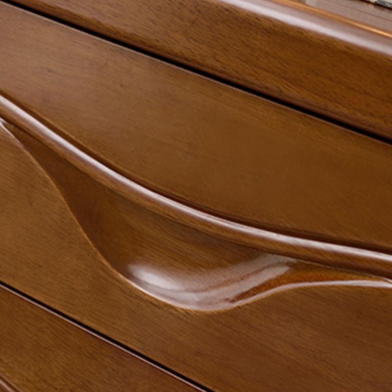 Table de chevet traditionnelle en bois massif de 20 "de haut avec 2 tiroirs