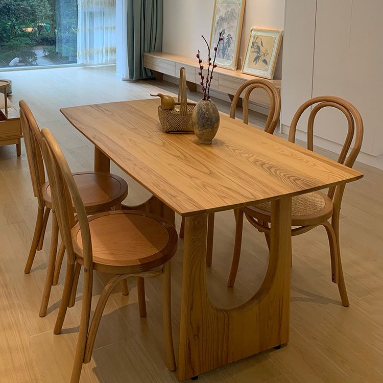 Wood Dining Table Traditional Luxury Dining Table with Sled Base