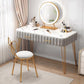Luxurious Metal 29.53-In High Vanity Makeup Dressing Table Stool Set