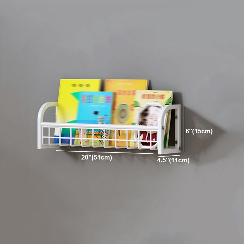 White Bookshelf Contemporary Style Wall Mounted Bookcase for Home Office Clearhalo 'Bookcases' 'furn' 'furn_bookcases' 'Furniture' 'furniture_bookcases' 'kitchen' 'kitchen_bookcases' 'Living Room Furniture' 'Office Furniture' 1200x1200_727cfd16-fecf-45a7-81bf-097635ba4fa6