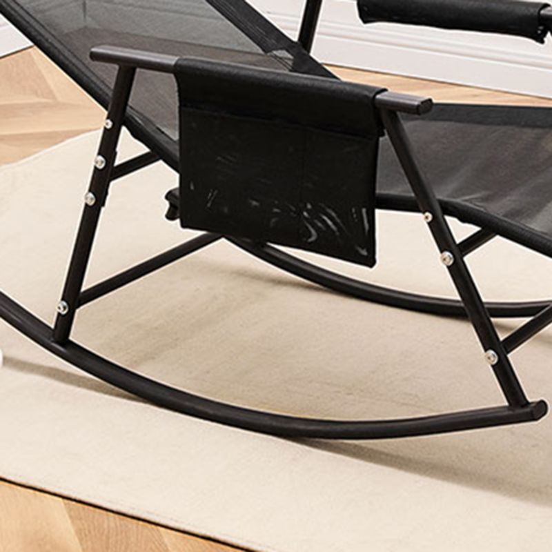 Chaise à bascule en coton moderne allongé avec oreiller pour le salon