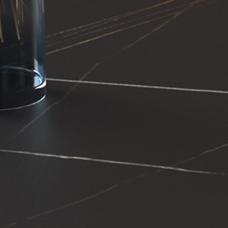 Glam Trestle Coffee Table Slate Rectangular Coffee Table for Living Room