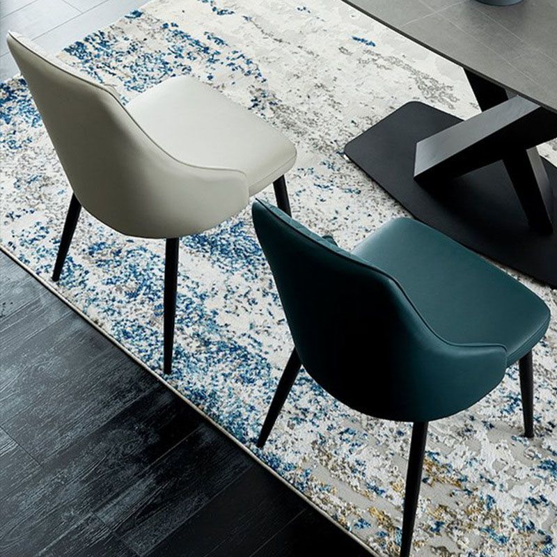 Modern Dining Parsons Chair Armless Chair with Metal Legs for Kitchen Clearhalo 'Dining Chairs' 'Dining Tables & Seating' 'dining_chair' 'furn' 'furn_dining_chair' 'Furniture' 'furniture_dining_chair' 'Kitchen & Dining Furniture' 1200x1200_727e3f74-3d9b-44fe-b1f6-38b92293d536