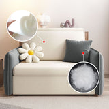 Glam Styled 35.43" H Sleeper Sofa Upholstered Square Arms Sofa Bed Clearhalo 'furn' 'furn_futons' 'Furniture' 'Futons & Daybeds' 'Futons' 'Living Room Furniture' 1200x1200_72804745-8251-41b1-8784-c692ce5b64b0