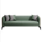 Contemporary Faux Leather Tight Back Tuxedo Arm Living Room Standard Settee