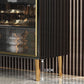 Legno ingegnerizzato glam 33.4 "H Server buffet per sala da pranzo a buffet in bianco e nero