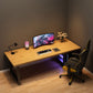 Escritorio de escritura rectangular de madera sólida Home Modern Gaming Desk en natural