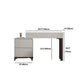 Zeitgenössischer grauer Make -up -Tisch mit Schubladen 14,96 W x 29,52 "H für Schlafzimmer