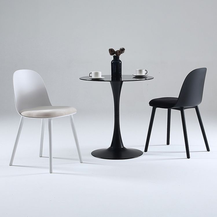 Nordic Dining Room Armless Chair Plastic Side Fabric Chair for Kitchen Clearhalo ' kitchen&dining_furn' 'Dining Chairs' 'Dining Tables & Seating' 'dining_chair' 'furn' 'furn_dining_chair' 'Furniture' 'furniture_dining_chair' 'Kitchen & Dining Furniture' 'kitchen' 1200x1200_72870679-d8df-44dd-ba5b-4c9a41904a2d