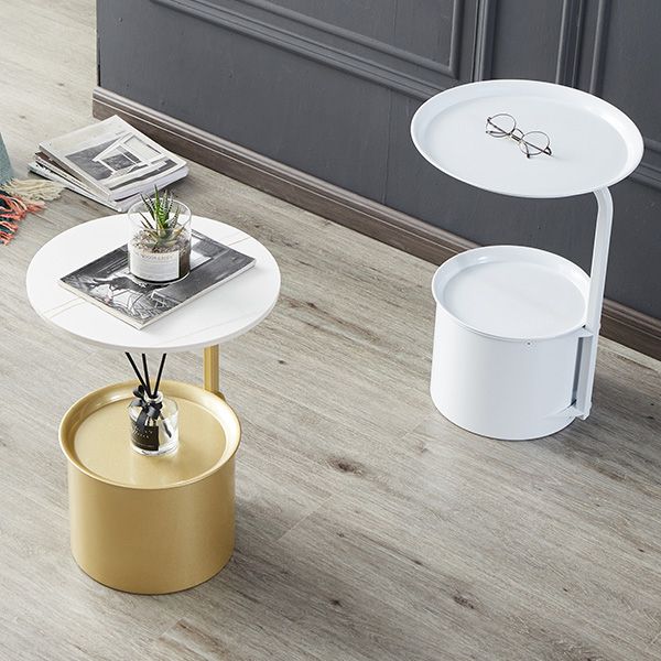 22 "H MODERNE ACCENT TAFEL NACHTSTAND METAL Open opbergbed nachtkastje