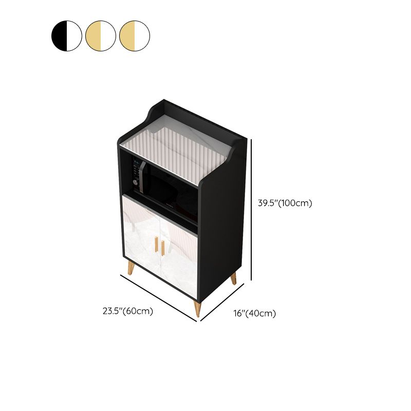 Server da pranzo contemporaneo Scaffali regolabile Gabinetto della credenza con spazio di archiviazione aperta