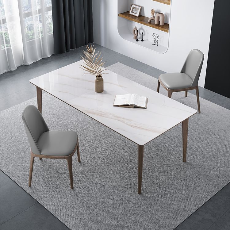 Medieval Modern Sintered Stone Dining Table Rectangle Table with Wooden 4 Legs Clearhalo 'Dining Tables & Seating' 'Dining Tables' 'dining_table' 'furn' 'furn_dining_table' 'Furniture' 'furniture_dining_table' 'Kitchen & Dining Furniture' 'kitchen' 'kitchen_dining_table' 1200x1200_728b1ca5-eb1c-497c-8724-78e333fdee8f
