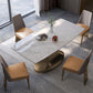 Designer Style Marble Top Dining Set Rectangle 1/4/5 Pieces Dining Room Table Set Clearhalo 'Dining Room Sets' 'Dining Tables & Seating' 'dining_room_set' 'furn' 'furn_dining_room_set' 'Furniture' 'Kitchen & Dining Furniture' 1200x1200_728b8c45-dbb3-4d12-a938-4d62a13b4522