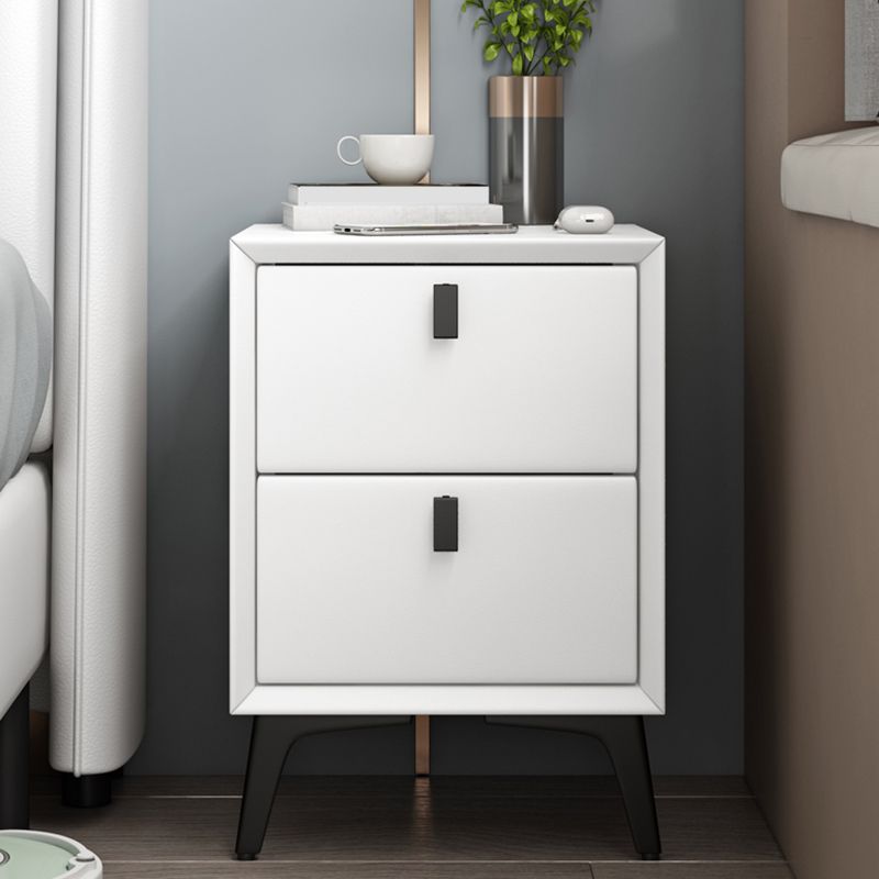 Passe de nuit en faux cuir moderne 2 pattes en bois massif de 2 dessins inclus la table de nuit