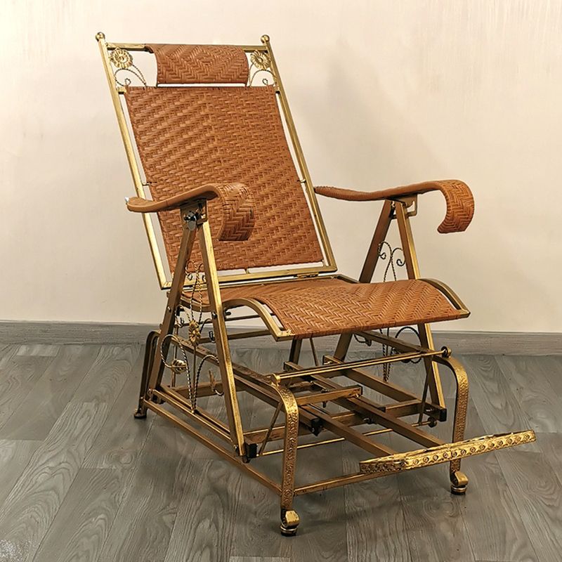 Modern Rattan Chair Solid Color Rocker Chair with Metal Legs Clearhalo 'Chairs & Seating' 'furn' 'furn_rocking_chairs' 'Furniture' 'Living Room Furniture' 'Rocking Chairs' 'rocking_chairs' 1200x1200_728c125a-c8c6-452a-976d-b4d25e0885eb