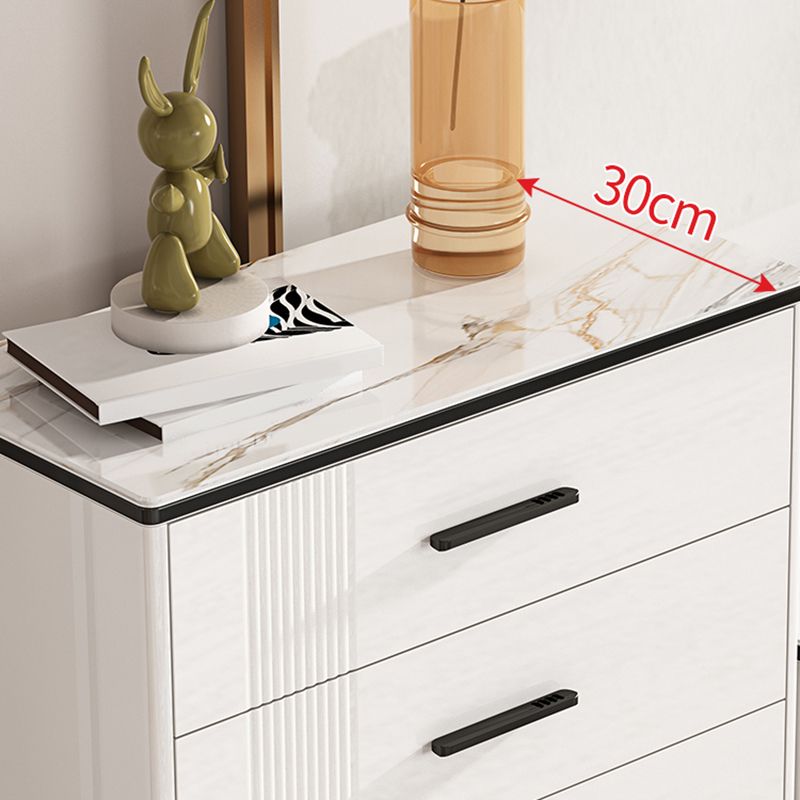 現代的なグラムストーン収納チェストホームチェスト、引き出し付きホワイト