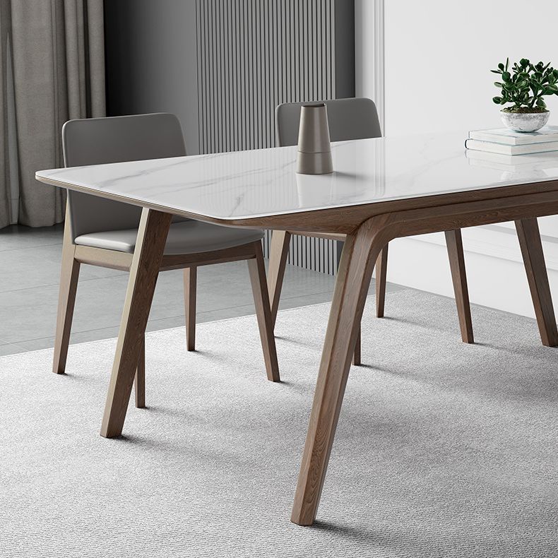 Modern Style Rectangle Table Set 1/2/3/4/5/7 Pieces Dining Set with Wood Legs Clearhalo 'Dining Room Sets' 'Dining Tables & Seating' 'dining_room_set' 'furn' 'furn_dining_room_set' 'Furniture' 'Kitchen & Dining Furniture' 1200x1200_728e9d00-d3c2-4545-87d2-fb56bc85d7c7
