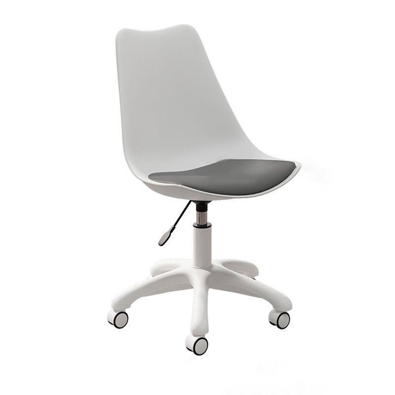 Modern White Nylon Desk Chair with Low Back Home Office Chair Clearhalo 'Furniture' 'furniture_office_chair' 'Office Chairs' 'Office Furniture' 'office_chair' 1200x1200_728f79c5-ef11-4749-ac08-8598218f806b