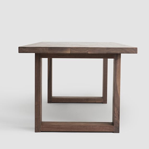 Industrial Solid Wood Dining Table Rectangle Table in Brown with Double Pedestal Base Clearhalo ' dining_table' 'Dining Tables & Seating' 'Dining Tables' 'furn' 'furn_dining_table' 'Furniture' 'furniture_dining_table' 'Kitchen & Dining Furniture' 'kitchen&dining_furn' 'kitchen' 'kitchen_dining_table' 1200x1200_728f9375-c44e-4707-8d55-904bcd3e8ad9