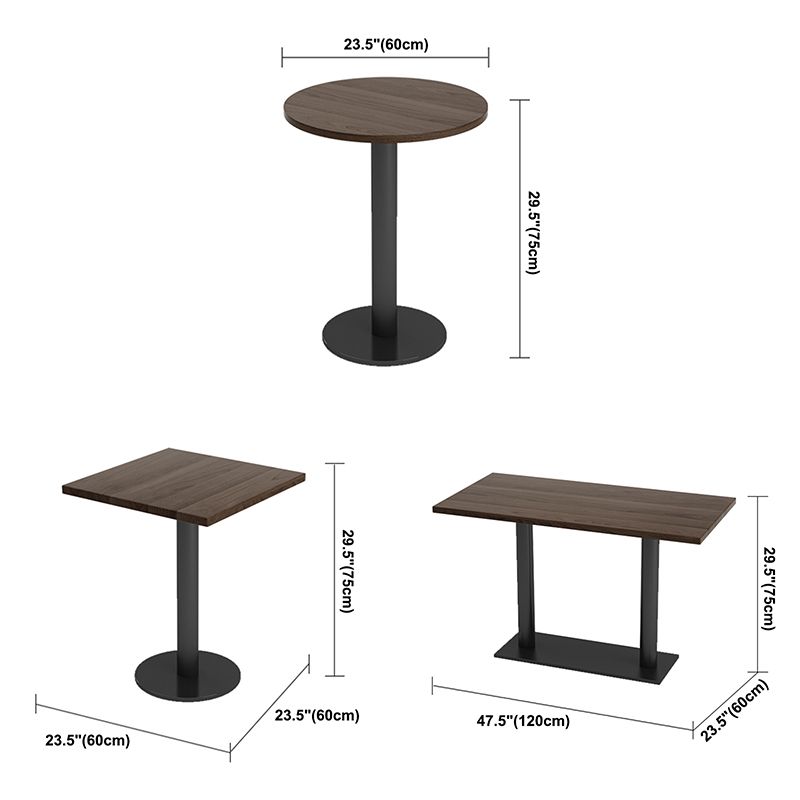 Industrial Solid Wood Dinner Room Kitchen Table Brown Top Table with Black Frame for Dining Room Clearhalo ' dining_table' 'Dining Tables & Seating' 'Dining Tables' 'furn' 'furn_dining_table' 'Furniture' 'furniture_dining_table' 'Kitchen & Dining Furniture' 'kitchen&dining_furn' 'kitchen' 'kitchen_dining_table' 1200x1200_728f9957-7d55-4d0a-9ff4-d94ec1c34a92