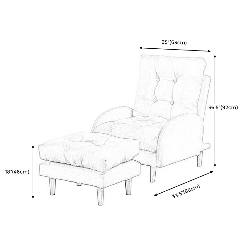 Linen Convertible Chair 24.8"L x 33.4"W x 36.2" H Chair for Living Room Clearhalo 'Accent Chairs' 'accent_chairs' 'Chairs & Seating' 'furn' 'furn_accent_chairs' 'Furniture' 'furniture_accent_chairs' 'Living Room Furniture' 1200x1200_7290c7e3-62eb-4bf4-bd17-8985832ac96c