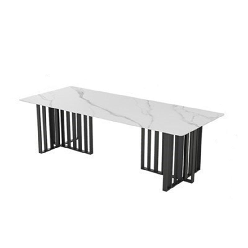 Scrivania rettangolare in pietra industriale 29,53 "Distanta da ufficio alta