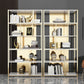 11.81"W 78.74"H Bookshelf Glam Style Open Back Bookcase for Study Room Home Office Clearhalo 'Bookcases' 'furn' 'furn_bookcases' 'Furniture' 'furniture_bookcases' 'kitchen' 'kitchen_bookcases' 'Living Room Furniture' 'Office Furniture' 1200x1200_7291ab11-2697-47a6-b10d-5880929fa943
