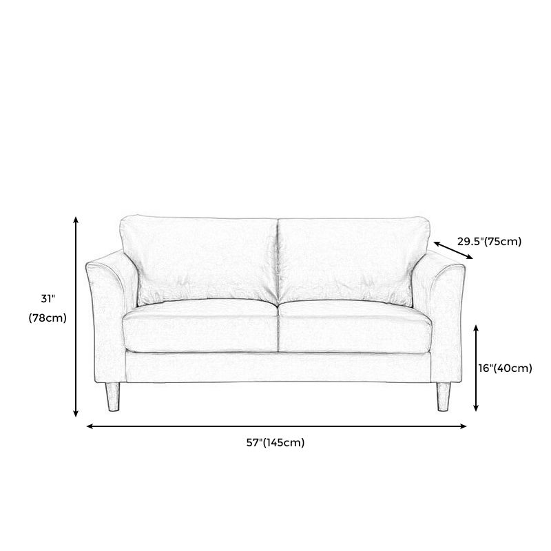 Standard 4 Legs Sofa Modern Distressed Leather Flared Arm Sofa Clearhalo 'Furniture' 'furniture_sofas' 'kitchen' 'kitchen_sofas' 'Living Room Furniture' 'Sofa' 'sofas' 1200x1200_7291d5cb-2890-4dfa-b960-07616d5f2b7e