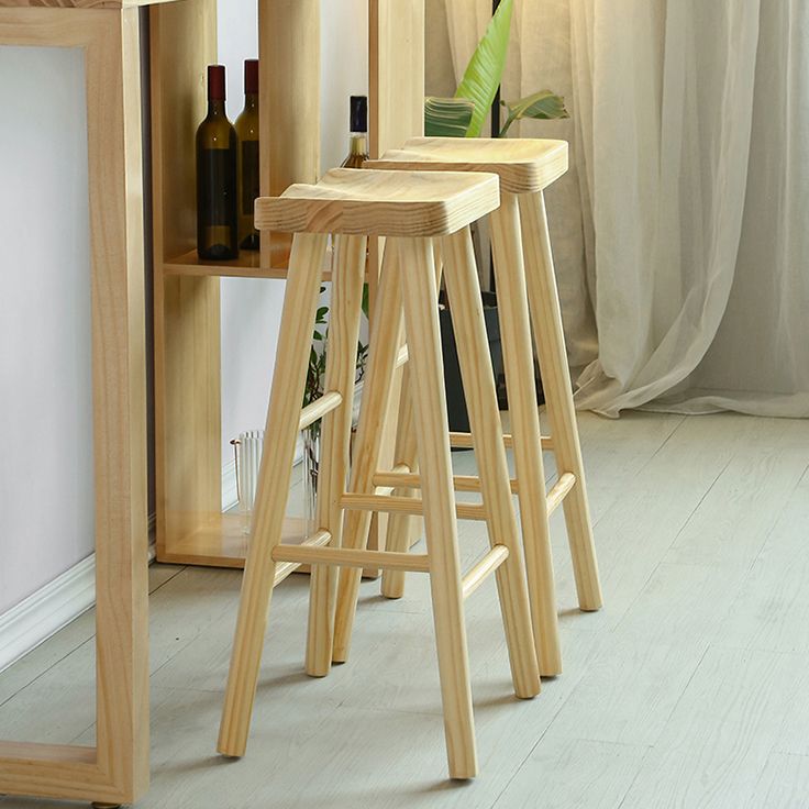 Double Pedestal Bar Table Set 2/3 Pcs Solid Wood Bar Table and Backless Stools Clearhalo 'Bar Furniture' 'furn' 'furn_home_bar_bar_sets' 'Furniture' 'Home Bars & Bar Sets' 'home_bar_bar_sets' 'Kitchen & Dining Furniture' 1200x1200_7293182c-ba76-4bfb-876d-72cba3696f2d