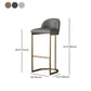 Glam Mental Leather Bar Stools Indoor Barstool with Iron Legs and Low Back Clearhalo 'Bar Furniture' 'Bar Stools' 'bar_stools' 'furn' 'furn_bar_stools' 'furniture_bar_stools' 'Kitchen & Dining Furniture' 'kitchen&dining_furn' 'kitchen' 'kitchen_furn' Furniture' 1200x1200_72945e07-7b8c-4f1a-943a-f43966d4d812