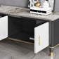 Support multimédia TV contemporain, console multimédia en pierre pour salon