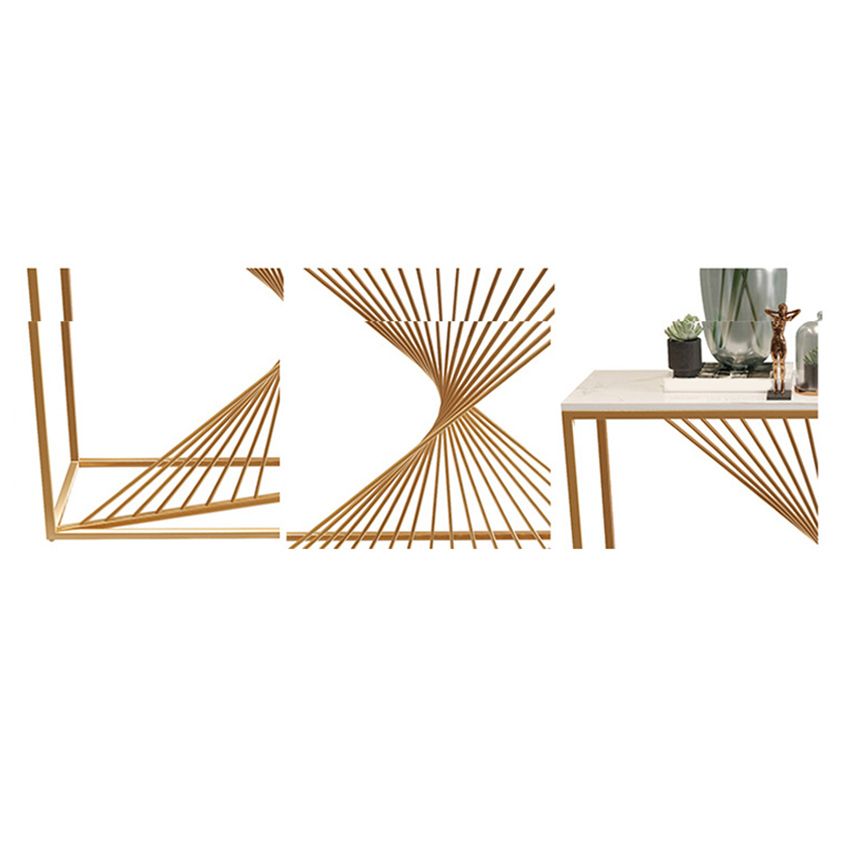 Table de consola contemporánea de 11 "de ancho Sofá de piedra rectángica