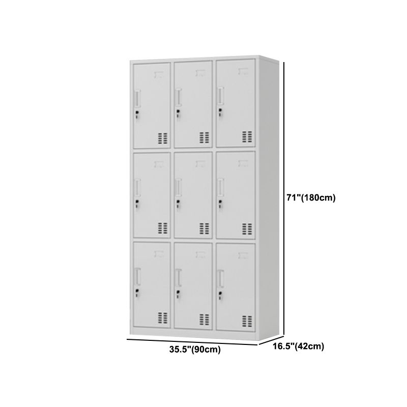 Contemporary Style Wardrobe Armoire Metal Wardrobe Closet with Locks Clearhalo 'Armoires & Wardrobes' 'armoires_wardrobes' 'Bedroom Furniture' 'furn' 'furn_armoires_wardrobes' 'Furniture' 1200x1200_7298e40f-6af9-41c4-9be2-c6fe0f3d142d