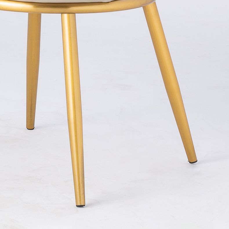 Glam Style Upholstered Side Chairs Solid Back Armless Dining Side Chairs for Home Clearhalo ' kitchen&dining_furn' 'Dining Chairs' 'Dining Tables & Seating' 'dining_chair' 'furn' 'furn_dining_chair' 'Furniture' 'furniture_dining_chair' 'Kitchen & Dining Furniture' 'kitchen' 1200x1200_729b18cf-a08c-4c37-8f63-39d0a3b9d13b