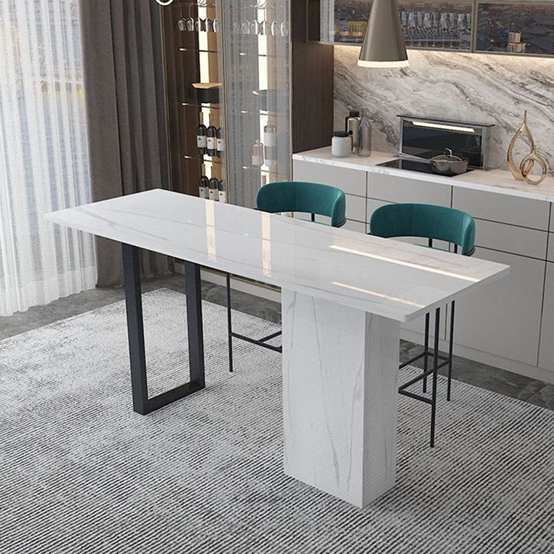 Industrial 1/2/3 Pieces Sintered Stone Bar Table Set Rectangular Counter Set Clearhalo 'Bar Furniture' 'furn' 'furn_home_bar_bar_sets' 'Furniture' 'Home Bars & Bar Sets' 'home_bar_bar_sets' 'Kitchen & Dining Furniture' 1200x1200_729d74f3-f1e8-44df-a49b-4f59933f184e