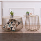 Iron Round Coffee Table Mid-Century Modern Frame Coffee Cocktail Table Clearhalo 'Coffee & Accent Tables' 'Coffee Tables' 'coffee_tables' 'furn' 'furn_coffee_tables' 'Furniture' 'Living Room Furniture' 1200x1200_729decfc-da6c-4268-923d-1875cb0d7ab9