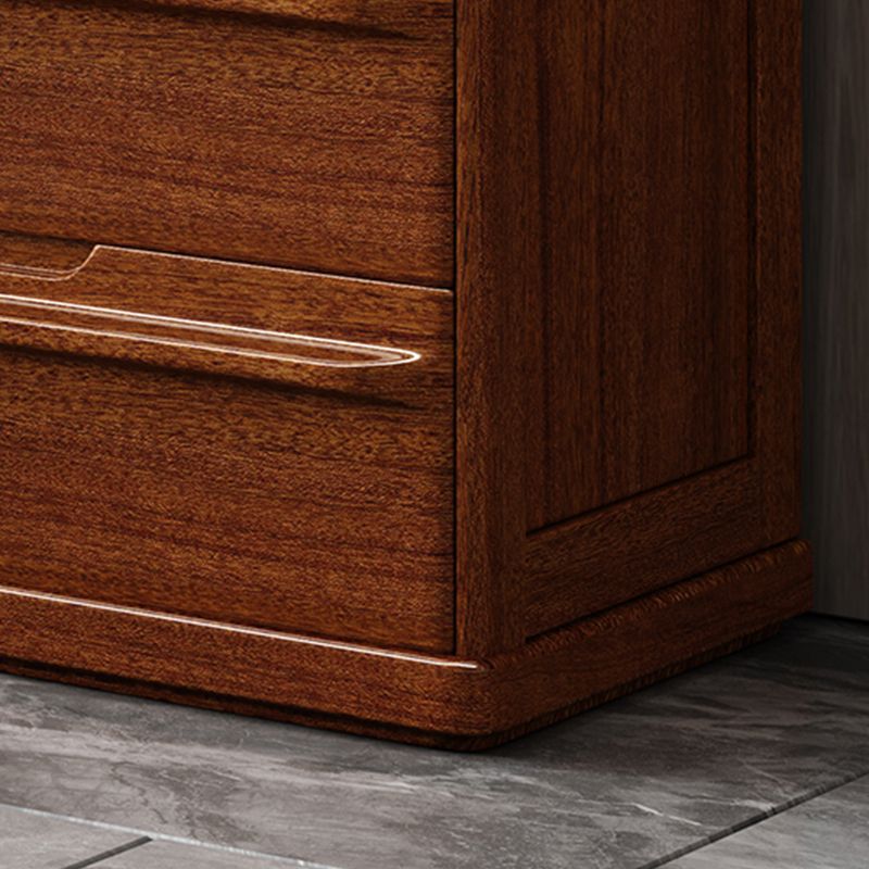 16.9 "W bruin opbergkist dressoir walnoot verticale opbergkast met laden