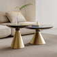 Glass Top Pedestal Coffee Table Modern No Distressing Round Bunching Tables