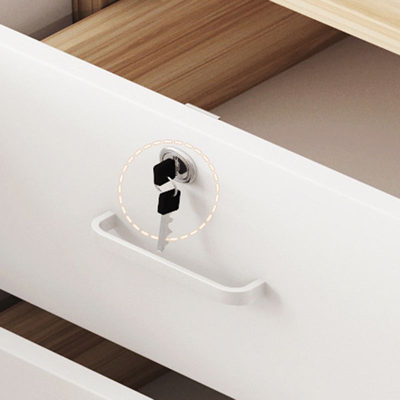 Mobile moderno in legno scaffali di stoccaggio regolabile laterale e cassetti di bloccaggio