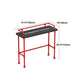 Industrial Wood Bar Table with Rectangle Table Top Red Trestle Table - 45.28" H Clearhalo 'Bar Furniture' 'Bar Tables' 'bar_tables' 'furn' 'furn_bar_tables' 'Furniture' 'furniture_bar_tables' 'Kitchen & Dining Furniture' 1200x1200_729f936f-c8cf-45fb-8769-63dd9f98fe87