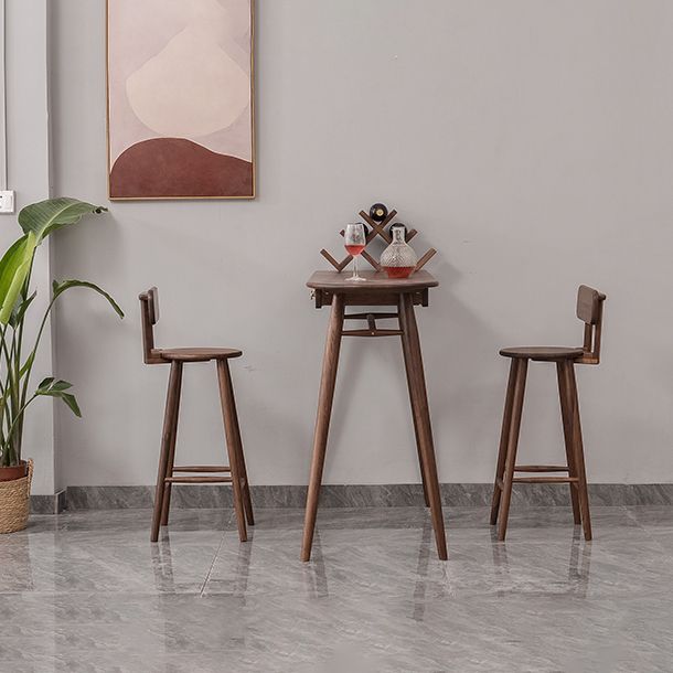 Mesa de comedor de bar contemporánea, mesa de bar rectangular de madera para cocina