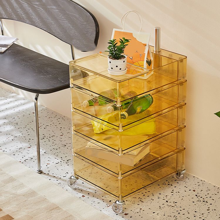 Comodino rimovibile nordico da 28 "he tavolo da notte di plastica con cassetti