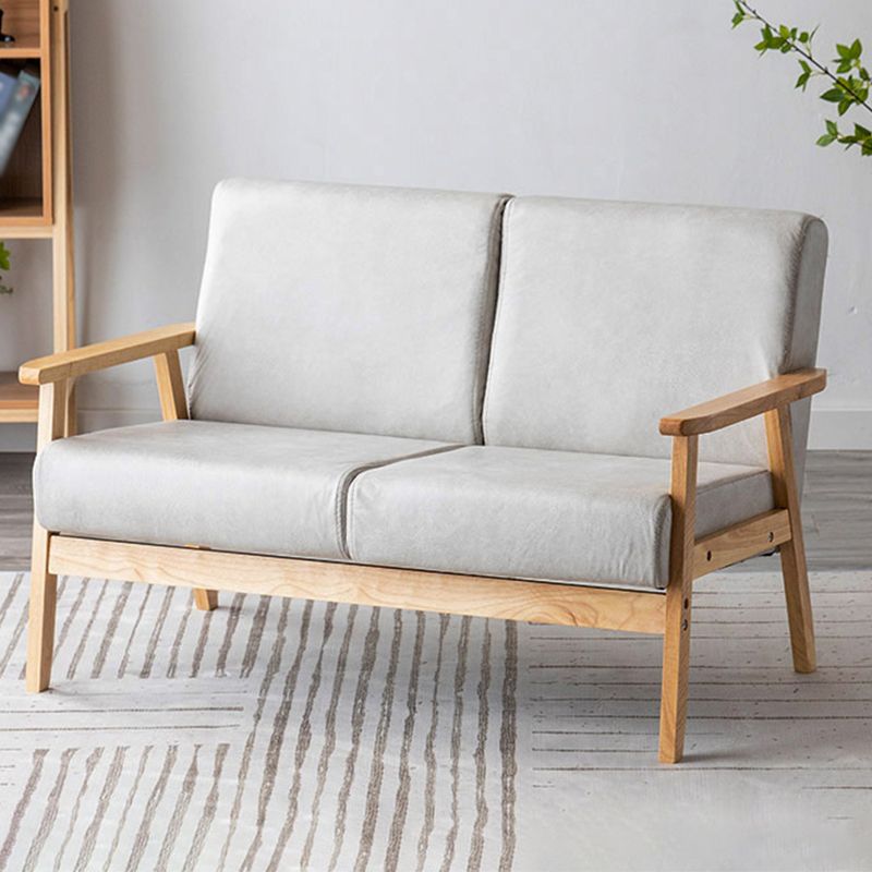 Modern Sofa 44.48" W x 25.98" D x 27.95" H Square Arm Sofa for Living Room Clearhalo 'furn' 'furn_sofas' 'Furniture' 'Living Room Furniture' 'Sofa' 'sofas' 1200x1200_72a0c231-953d-49a4-a20e-292c075e48af