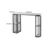1/3 Pieces Modern Rectangle Sintered Stone Counter Table with High Stools