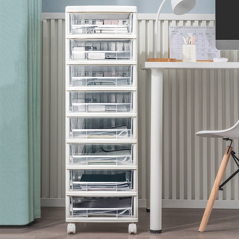 Transparent Filing Cabinet Modern Plastic Drawers Cabinet for Office