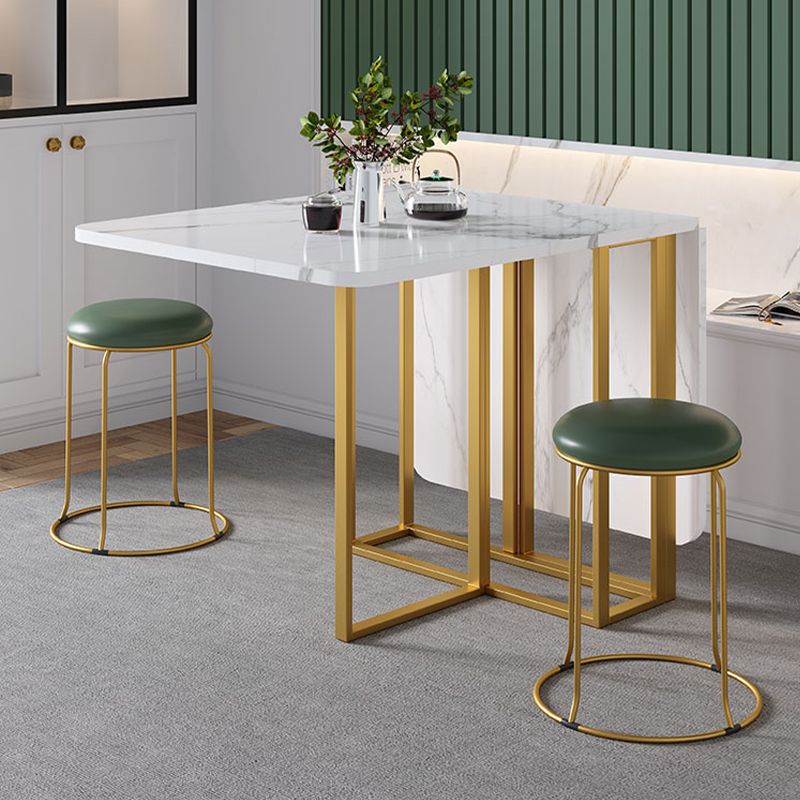 Modern Foldable White Table for Restaurant Rectangle Table with Trestle Base Clearhalo 'Dining Tables & Seating' 'Dining Tables' 'dining_table' 'furn' 'furn_dining_table' 'Furniture' 'Kitchen & Dining Furniture' 1200x1200_72a404a8-055f-47f9-8f11-a6c2ff26a40d