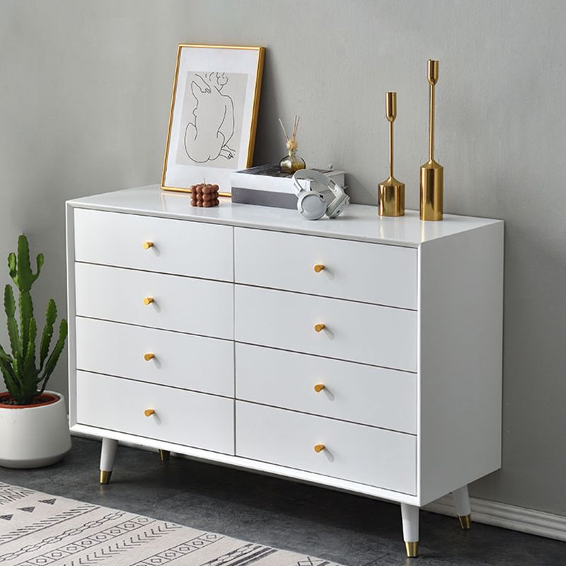 Wooden Storage Chest Dresser Contemporary Glam Chest with Drawers