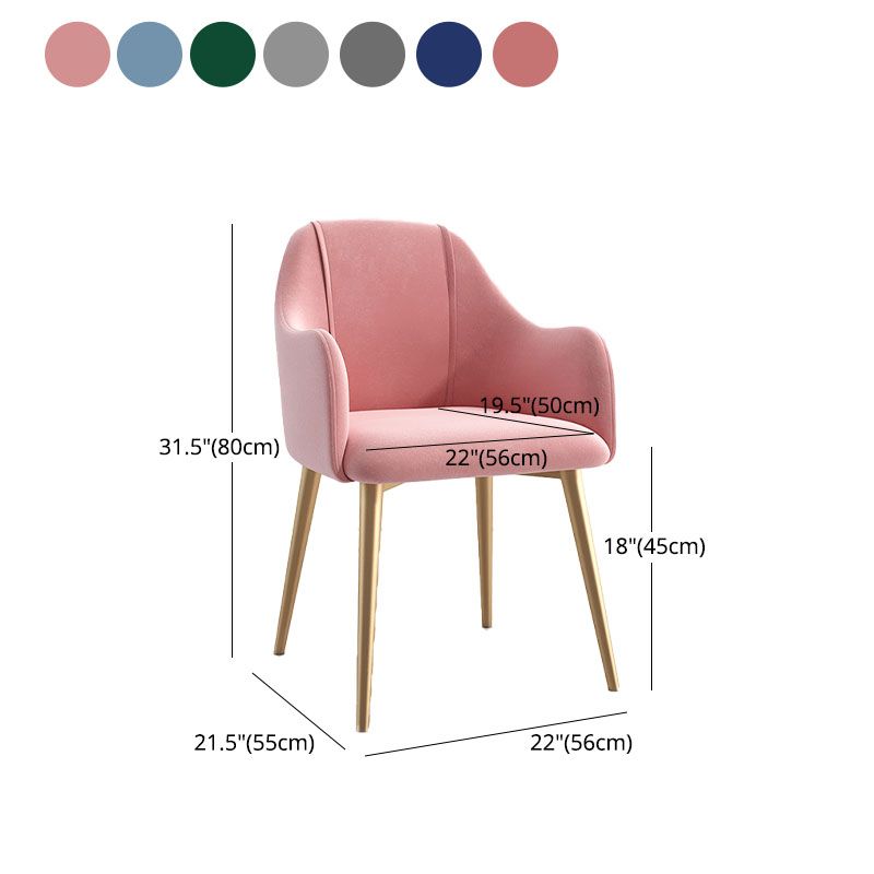 Glam Velvet Dining Room Chairs Arm Metal Dining Side Chair for Restaurant Use Clearhalo ' kitchen&dining_furn' 'Dining Chairs' 'Dining Tables & Seating' 'dining_chair' 'furn' 'furn_dining_chair' 'Furniture' 'furniture_dining_chair' 'Kitchen & Dining Furniture' 'kitchen' 1200x1200_72a647b4-d5fe-4e5d-b050-e07b963a4c24