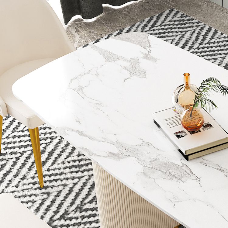 Nordic 1/5/7 Pieces Dining Set Sintered Stone Dining Table with Leather Chairs Clearhalo 'Dining Room Sets' 'Dining Tables & Seating' 'dining_room_set' 'furn' 'furn_dining_room_set' 'Furniture' 'furniture_dining_room_set' 'Kitchen & Dining Furniture' 1200x1200_72a68480-0cdd-4d3a-a2f9-3f984bee3efd