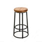 Industrial Solid Wood Bar & Counter Stool Round Cafe Counter Chair in Natural Clearhalo 'Bar Furniture' 'Bar Stools' 'bar_stools' 'furn' 'furn_bar_stools' 'Furniture' 'furniture_bar_stools' 'Kitchen & Dining Furniture' 1200x1200_72a75a88-3213-4483-a5c1-0cf79b4cca85
